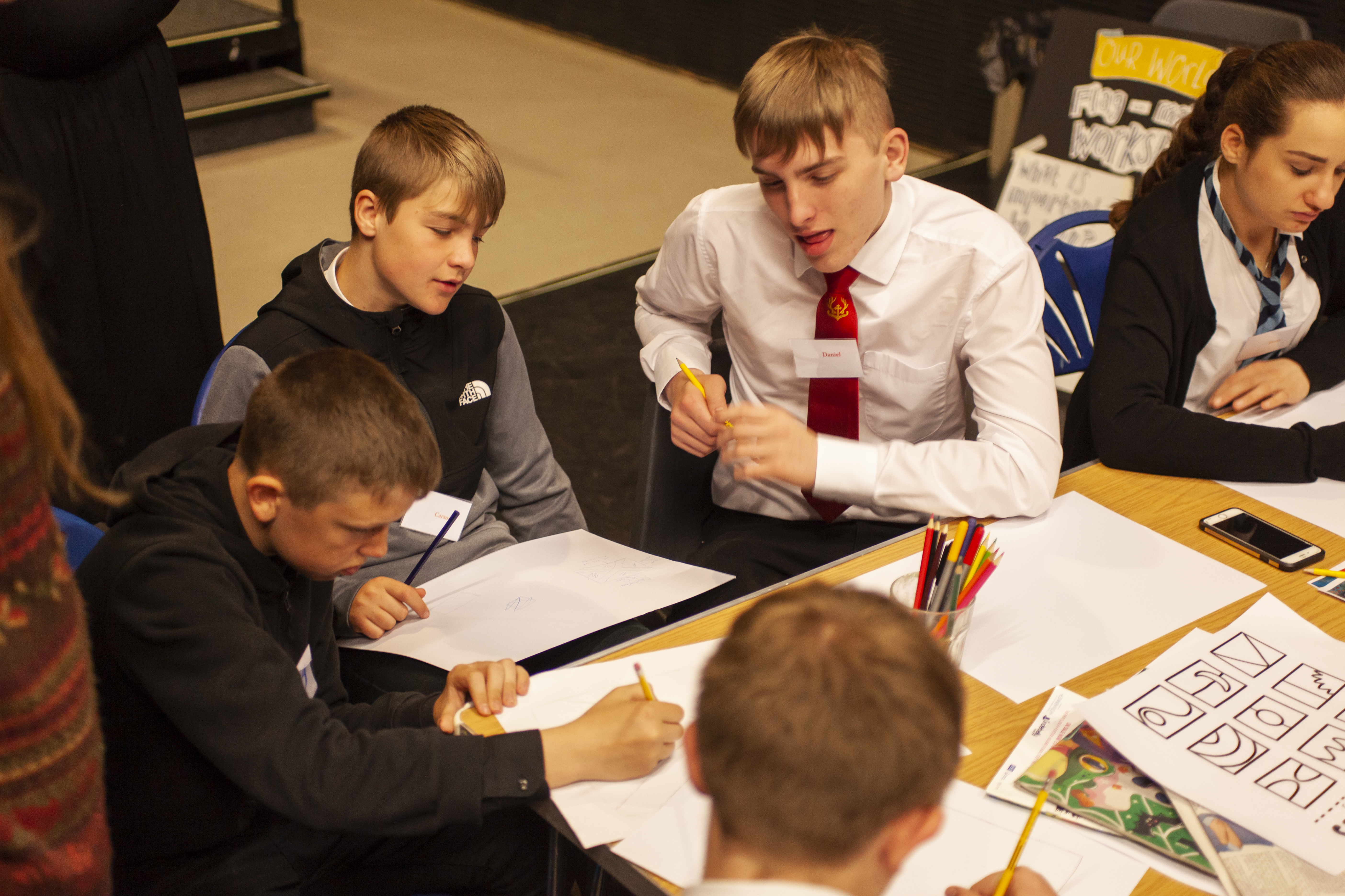 Pupils take part in a school event at North Edinburgh Arts