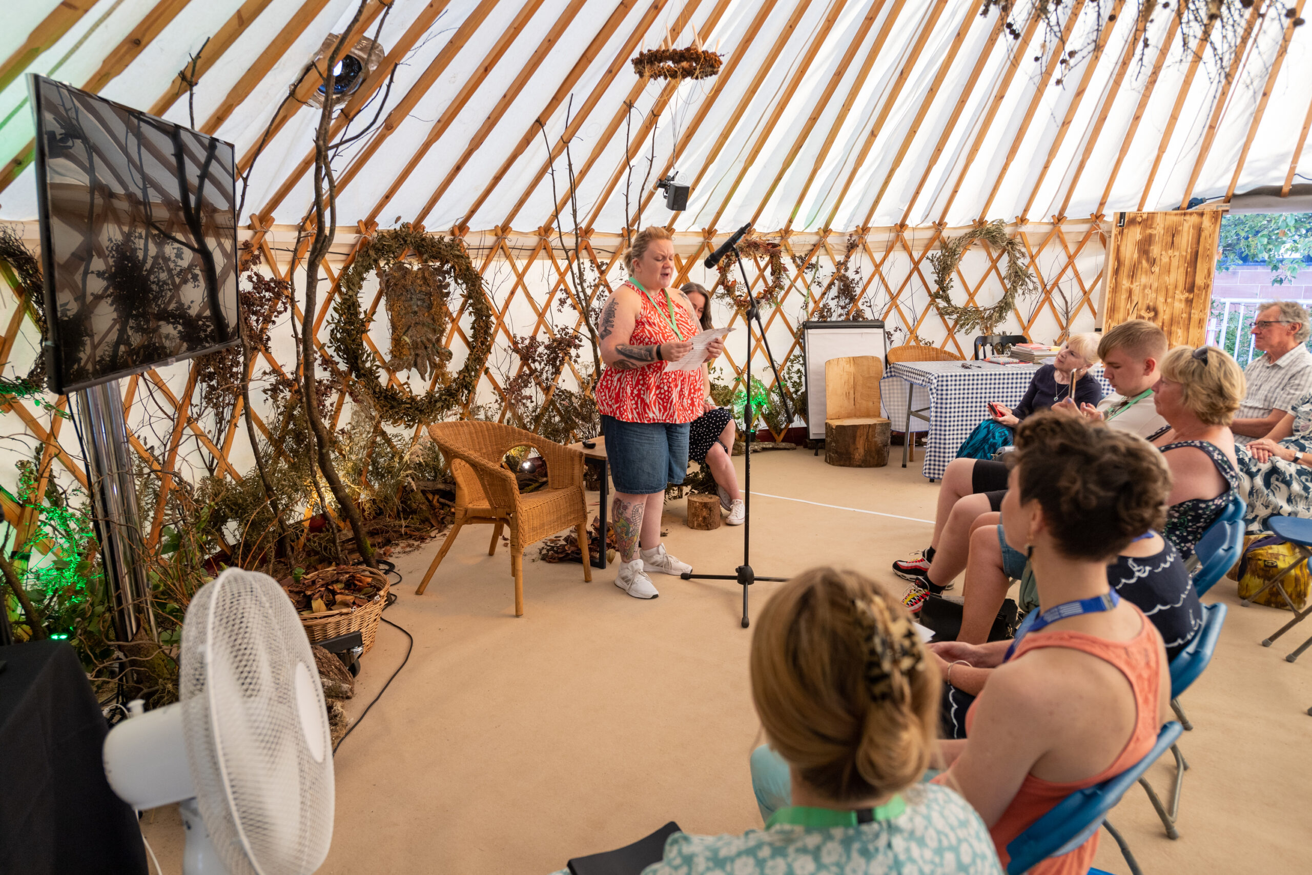 A Scotland's Stories Now event in the Storytime Yurt